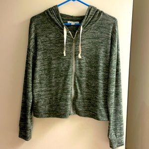 American Eagle green zip-up hoodie